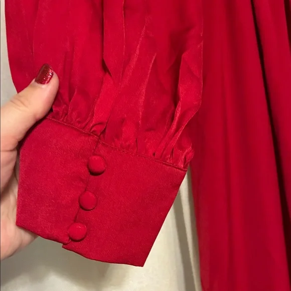 NWT Red Wrap Dress - Picture 4 of 4